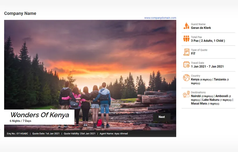 Digital Itinerary